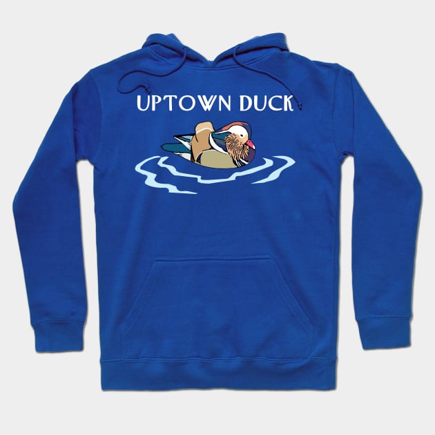 Mandarin duck Central Park Hoodie by sketchpets